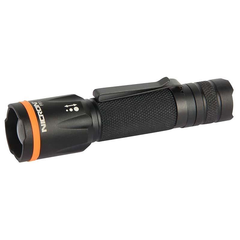 Nicron F51 フォーカスハンディライト 600LM 充電式 長さ103mm LED 単3電池 充電池 兼用 アウトドアライト ニクロン 福KD | 