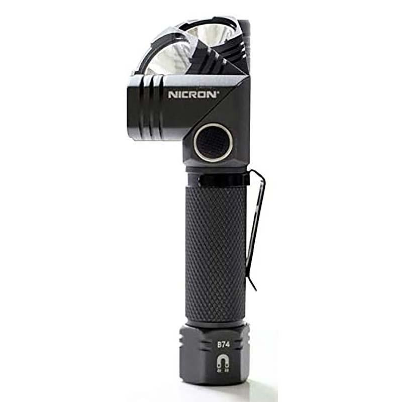 Nicron B74 首振りLEDライト 600LM 充電式 長さ112mm LED 首振り ヘッド 90℃ 無段階 アウトドアライト ニクロン 福KD |  | 04