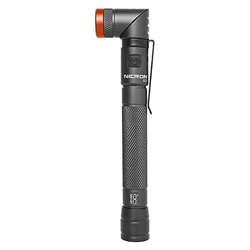 Nicron B73R 首振りLEDライト 150LM 充電式 長さ152mm LED 首振り ヘッド 90℃ 無段階 アウトドアライト ニクロン 福KD | 