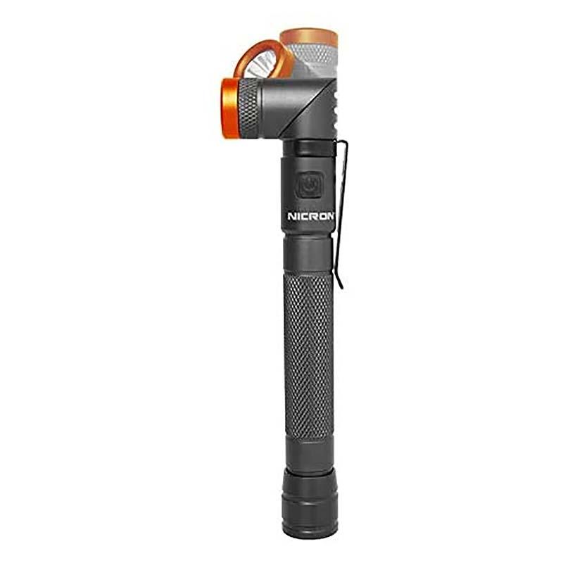 Nicron B73R 首振りLEDライト 150LM 充電式 長さ152mm LED 首振り ヘッド 90℃ 無段階 アウトドアライト ニクロン 福KD |  | 01