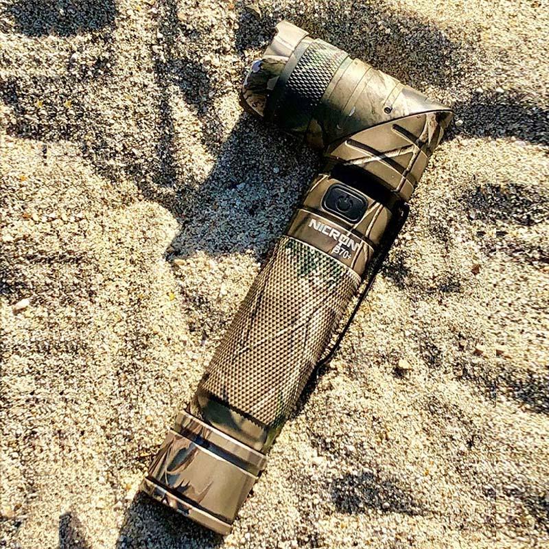 Nicron B70＋Camo Twist 首振りLEDライト 950LM 充電式 長さ160mm LED 首振り ヘッド 90℃ 無段階 アウトドアライト ニクロン 福KD |  | 01