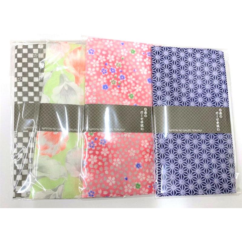 日本のガーゼ手ぬぐい 柄指定 日本製 綿100％ ガーゼ てぬぐい 涼感 サイズ 88cm×34cm フYD | 