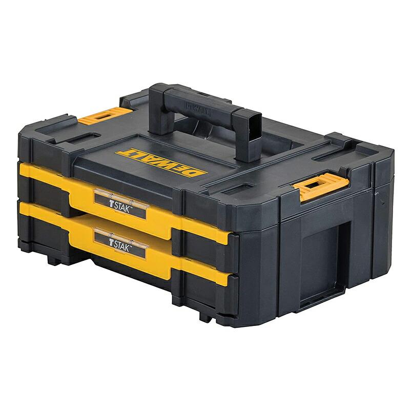 DEWALT DWST17804 TSTAK チェスト2段 工具箱 収納 ツールボックス 引き出し スタッキング 防塵 防水 DEWALT デウォルト 福KD | 