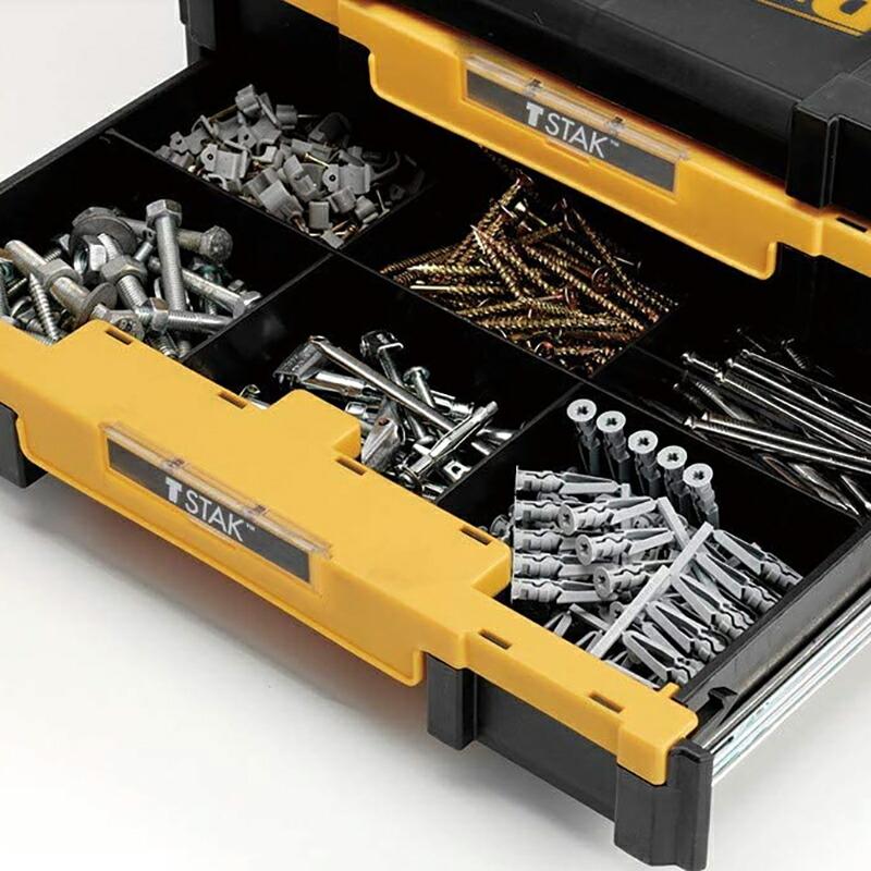 DEWALT DWST17804 TSTAK チェスト2段 工具箱 収納 ツールボックス 引き出し スタッキング 防塵 防水 DEWALT デウォルト 福KD |  | 01