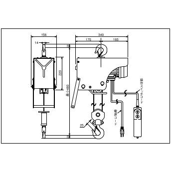 スリーエッチ 電動ホイスト ZS200 荷重 200kg HHH 代引不可 |  | 01