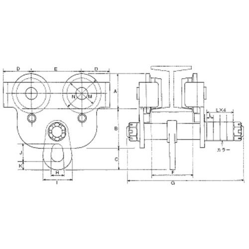 スリーエッチ プレントロリー PT1TON 1000kg HHH 代引不可 |  | 01