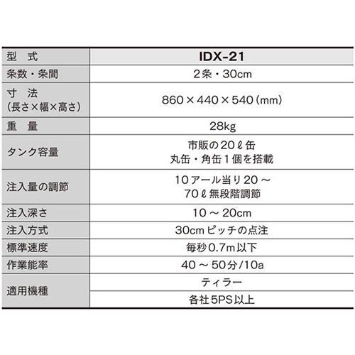 ティラー用土壌消毒機1条 IDX-21 みのる産業 シBD | みのる産業 | 01