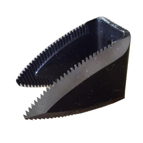 クボタ コンバイン用 ワラ切刃 両面刃 鋸目 2つ穴 ドラムカッター Kタイプ 両刃鋸目 黒 清製 HZ | 