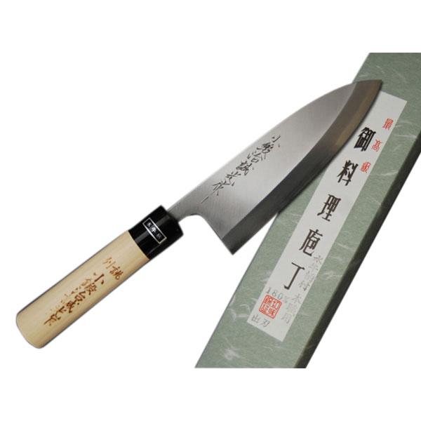 三木刃物製作所 小鍛冶誠光作 白紙2号水牛柄 出刃 No.UF032 135mm カSD |  | 02