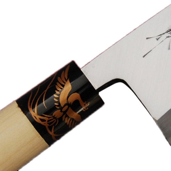 田中一之刃物製作所 みきかじや村 蒔絵『金鳳凰』青紙鋼カスミ仕上 出刃 包丁5.5寸 No.TS066 165mm 三冨D |  | 04