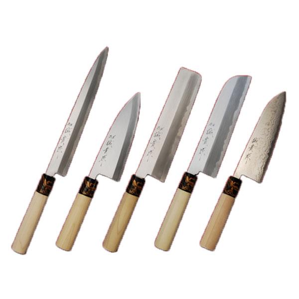 田中一之刃物製作所 みきかじや村 蒔絵『金鳳凰』青紙鋼カスミ仕上 柳刃 包丁8寸 No.TS067 240mm 三冨D |  | 05