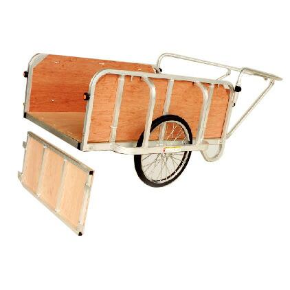 ハラックス アルミ 製 大型リヤカー 輪太郎 BS-1208GII 全面合板パネル付 防J 代引不可 | HARAX