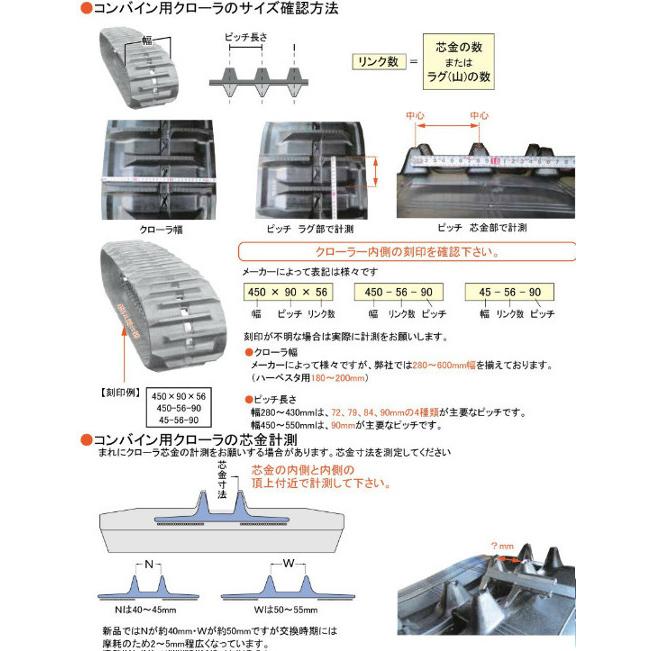 KBL コンバイン用 ゴムクローラ 3543N8SR 幅350×ピッチ84×リンク43 パターンC ケービーエル 個人宅配送不可 代引不可 |  | 01