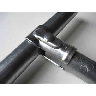 42.7mm 用 T型ジョイント 農業用 単管パイプ固定部品 電気メッキ ビニールハウスなど シンセイ DZ | SHINSEI | 01