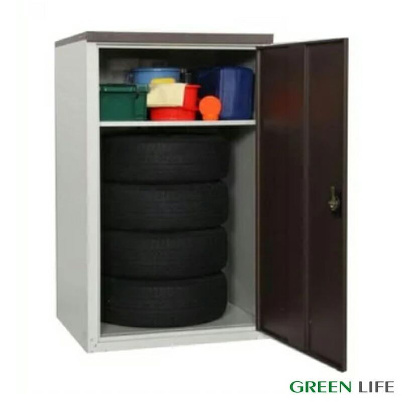 扉式タイヤ収納庫 カギ付き　TBT-132（MBR） 扉式タイヤ収納庫 TBT-132(MBR) 国産 鍵付き 物置 物置き おしゃれ