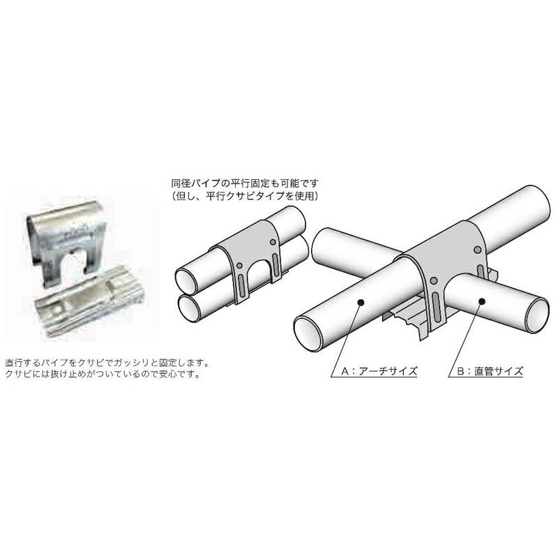 300個 パイプハウス 部品 パイプクロス アーチ22.2×直管19.1mm 2022226 農業用品 佐藤産業 SATOH カ施 代引不可 |  | 01