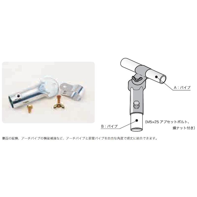 200組　パイプハウス　部品　カ施　SATOH　代引不可　自在Tバンド　アーチ28.6×柱25.4mm　佐藤産業　農業用品