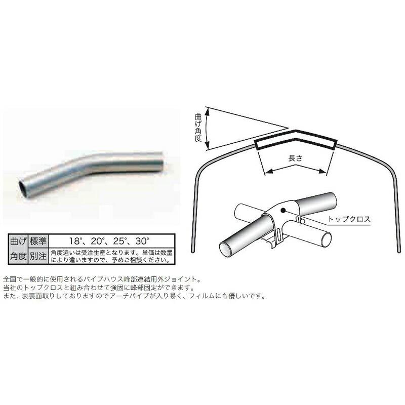 40本 パイプハウス 部品 天井ジョイント (ノーマル) 直径31.8mm用 L460 農業用品 佐藤産業 SATOH 受注生産 カ施 代引不可 |  | 01