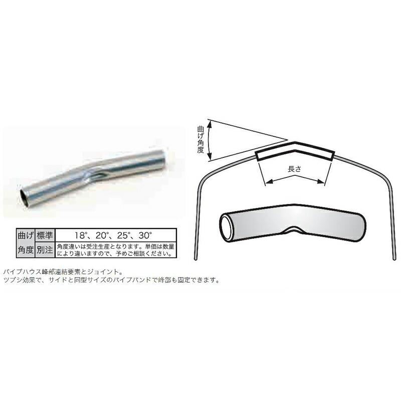受注生産 350本 パイプハウス 部品 天井ジョイント (ツブシ) 直径12.7mm用 L200 農業用品 佐藤産業 SATOH カ施 代引不可 |  | 01
