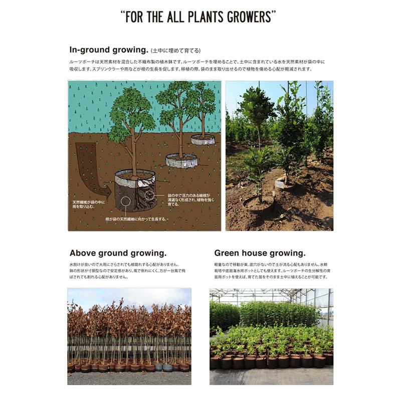 25個 ルーツポーチ Root Pouch #1 Grey 持手なし W15cm H19cm 約 3.8L 生分解性タイプ 不織布 鉢 植木鉢 おしゃれ お洒落 オシャレ 三冨D |  | 03