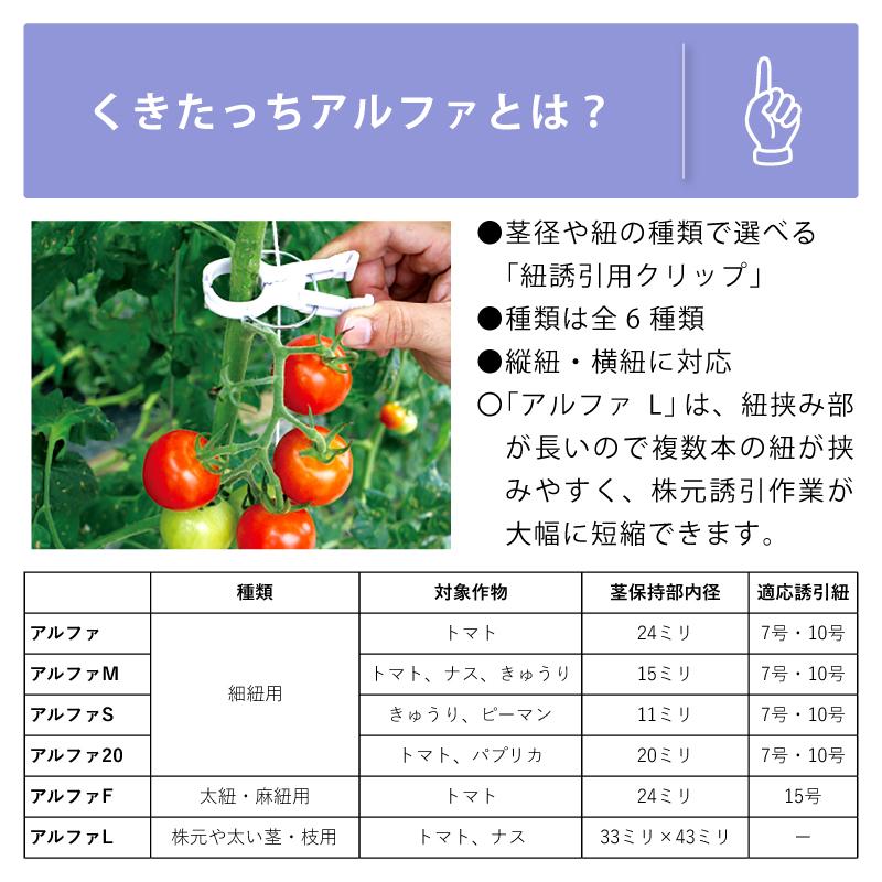 200個 くきたっちアルファ パープル KA-P200 細紐用 紐誘引クリップ 誘引クリップ 誘引資材 誘引器具 誘引 紐 ひも 横紐 縦紐 対応トマト 栽培 シーム タS DZ |  | 03