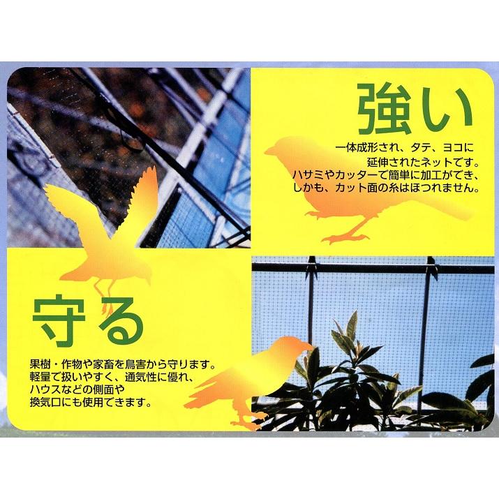 5本 バードネット 黒 OV1670 2m×100m 目合18mm×20mm コンウェッドネット タS 代引不可 |  | 02