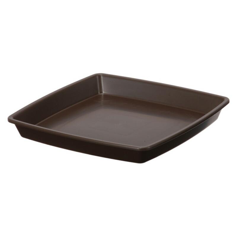 受皿のみ 80個 25型 ダークブラウン クラフトスクエアプレート おしゃれ アップルウェアー タSD | 