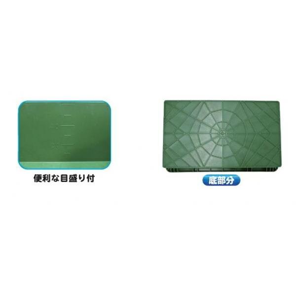 個人宅配送不可 10個 プラ箱 25リットル 緑 緑 トロ舟 プラスチック製 安全興業 代引不可 | 安全興業 | 02