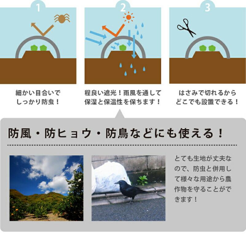 1.2m×100m ナチュラル 防虫サンサンネット N3800 ビニールハウス トンネル などに 防虫ネット 日本ワイドクロス タS 代引不可 |  | 03