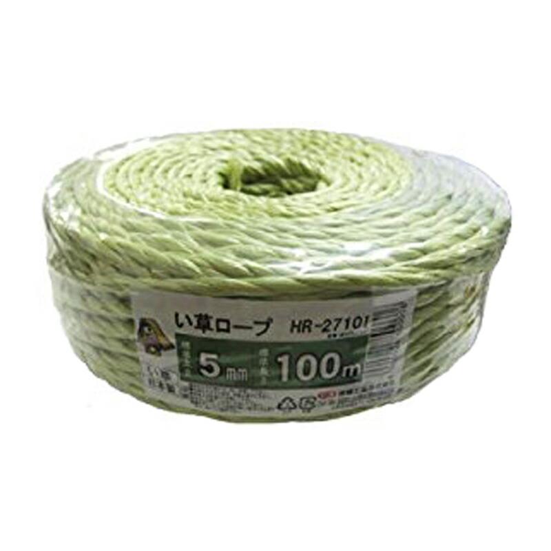30巻 国産 荷造紐 いぐさ い草ロープ 5mm×100m 溶着品 HR-2710I 荷物 の 荷造り 梱包 紐 ロープ 信越工業 代引不可 | 