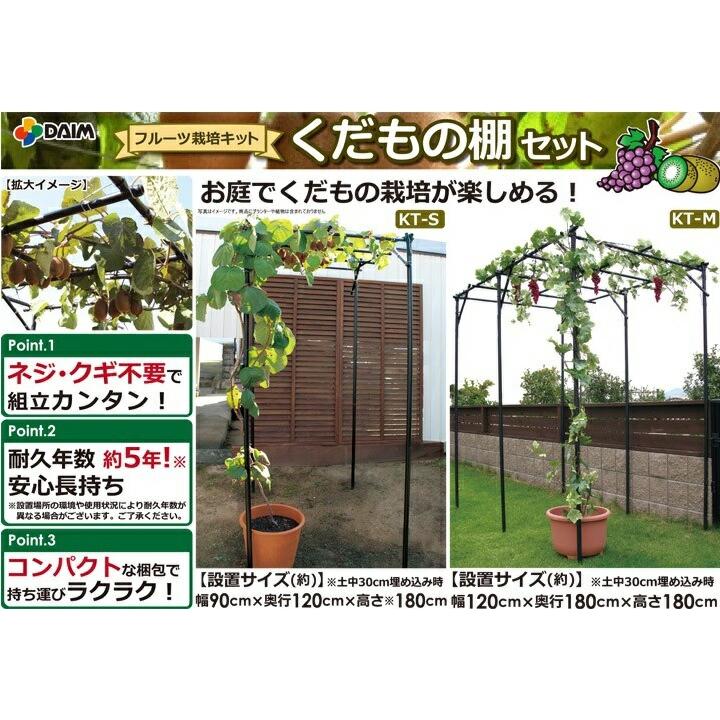 くだもの棚セット KT-S 幅90cm×奥行120cm 第一ビニール 藤棚 バーゴラ ぶどう棚 第B DZ |  | 02