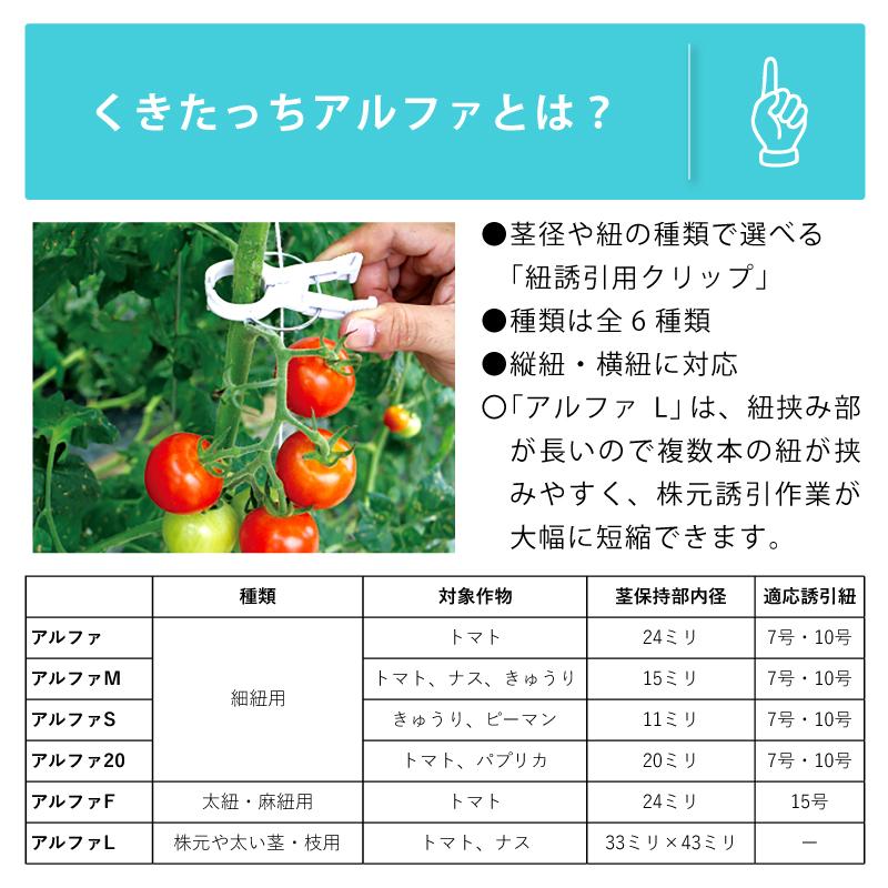 2000個 (200個×10袋) くきたっちアルファF 太紐用 麻紐用 ライトブルー 水色 AF-BL200 誘引 クリップ 誘引資材 誘引器具 トマト 栽培 シーム タS 代引不可 |  | 02
