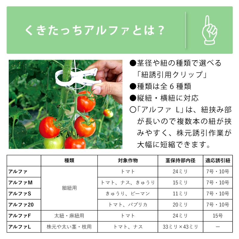 220個 くきたっちアルファ M パープル 薄紫 AM-P220 細紐用 紐誘引クリップ 誘引クリップ 誘引資材 誘引 クリップ トマト ナス キュウリ 栽培 シーム タS DZ |  | 02