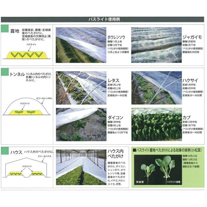 ユニチカ パスライト 幅210cm×長さ200m 農業用べたがけ不織布 カ施 個人宅配送不可 代引不可 |  | 01