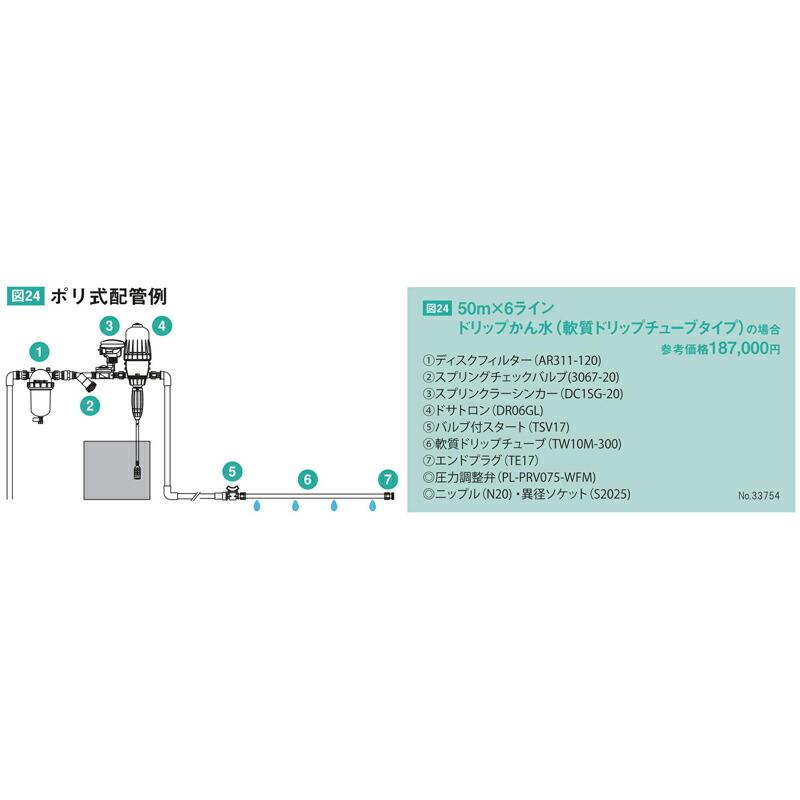 軟質ドリップチューブ TW10M-300 点滴ピッチ10cm 散水量7.44L 長さ300m巻 潅水用品のサンホープ カ施 個人宅配送不可 代引不可 |  | 01