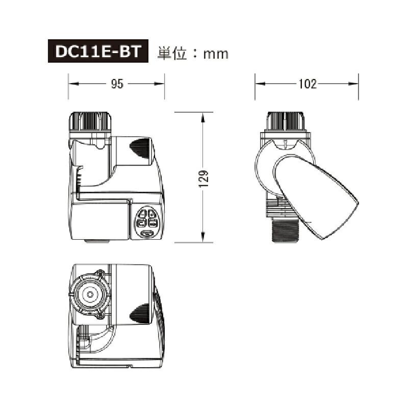 Bluetooth搭載 スプリンクラーシンカー 自動かん水タイマー 乾電池式 DC11E-BT バルブ一体型 接続口径20mm サンホープ カ施 個人宅配送不可 代引不可 |  | 01