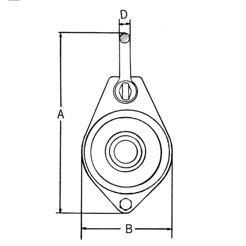 ヤーディングブロック シャックル型 YB75×1 1車 車径75mm 耐荷重 0.5t 溝幅12mm 全長178mm 全幅85mm スリーエッチ HHH 代引不可 |  | 01