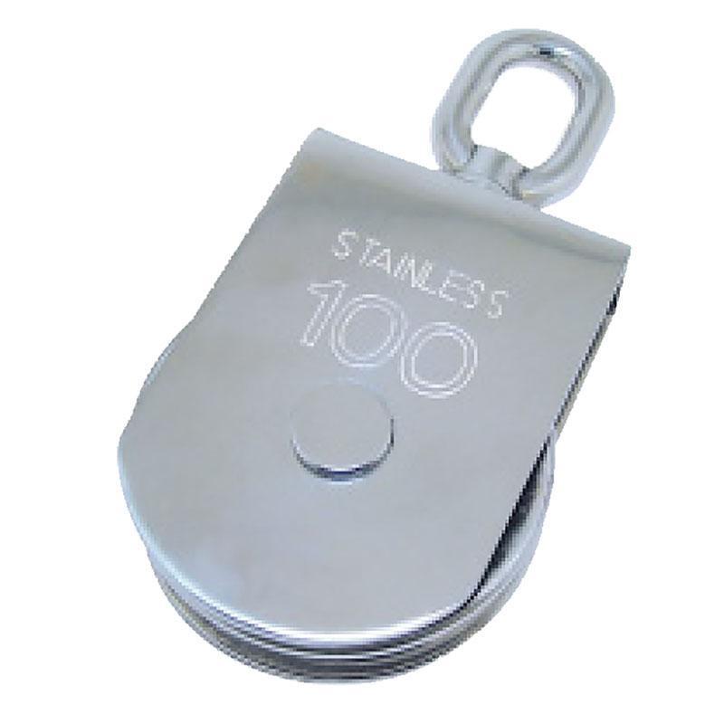 ステンレス滑車 ステンレスサンマブロック オーフ MOS50 車径 50mm 使用荷重 250kg A 120mm B 30mm C 8mm D 46mm E 13mm スリーエッチ HHH 代引不可 | 