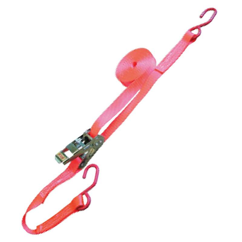 ベルト荷締機(ラチェット式) Bシリーズ B-55 ミニ(ピンク) 先端S金具(本体銀色) 調節側ベルト長さ 0.3 m ベルト強度 60 kg スリーエッチ HHH 代引不可 | 