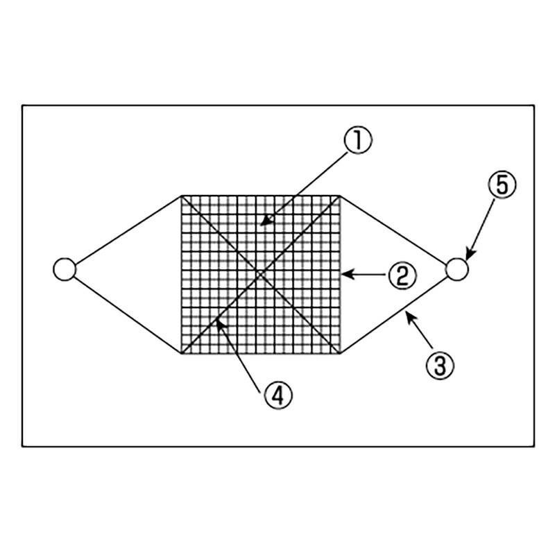 ワイヤーモッコ シート付 (WMS型) WMS1.5×15 寸法 1.5m角 網目寸法 15 cm つり手長さ 1.3 m スリーエッチ HHH 代引不可 |  | 01