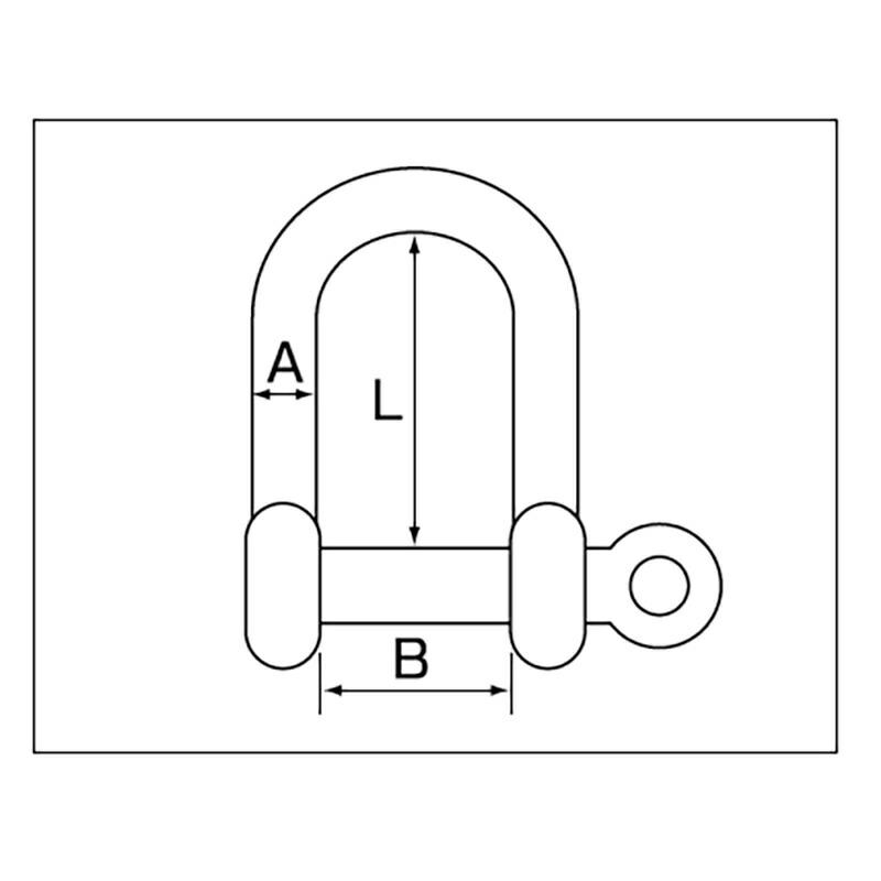 吊具 ロープ付属金具 ネジ シャックル (白) 電気メッキ NS NS38 本体の径 A 38mm 内径 幅 B 76mm 内径 長さ L 129mm 荷重 4.5 ton スリーエッチ HHH 代引不可 |  | 01