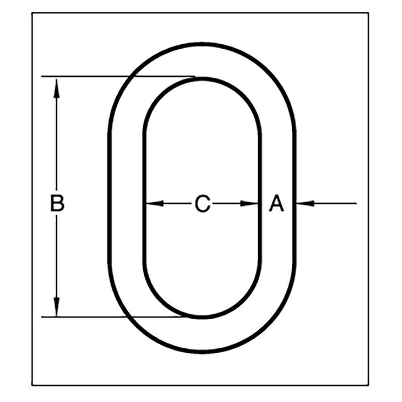 吊具 鍛造製 親環 マスターリンク ML ML-11 線径A 11 mm B 100 mm C 50 mm 使用荷重 1 ton 破断荷重 5 ton スリーエッチ HHH 代引不可 |  | 01