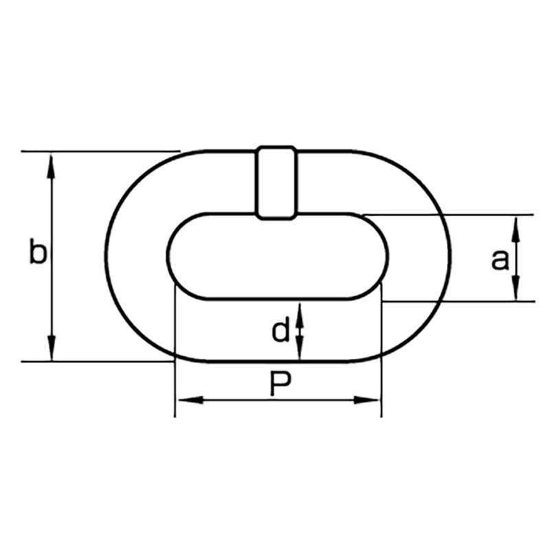 1mごとのカット販売 吊具 強力チェーン V V6.3 線径d 6.3 mm ピッチP 19mm 内面幅a以上 7.9mm 外面幅b以下 22mm 使用荷重 1.25 ton スリーエッチ HHH 代引不可 | 