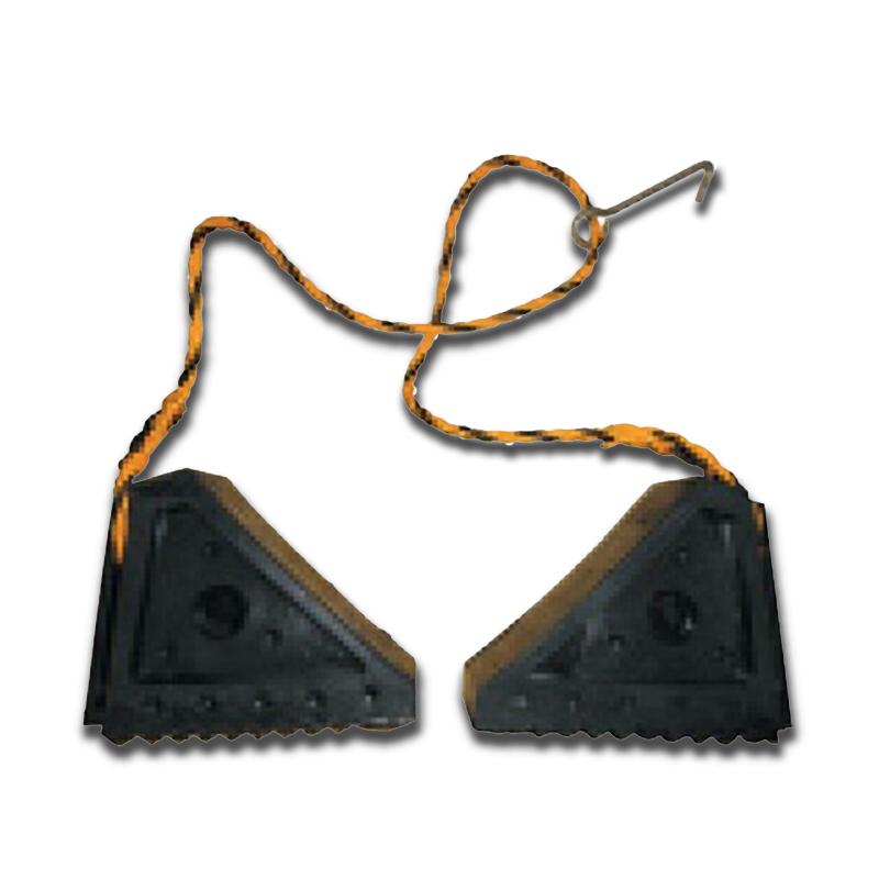 タイヤストッパー Lセット (ロープ・フック付) L-RH スリーエッチ HHH 代引不可 | 