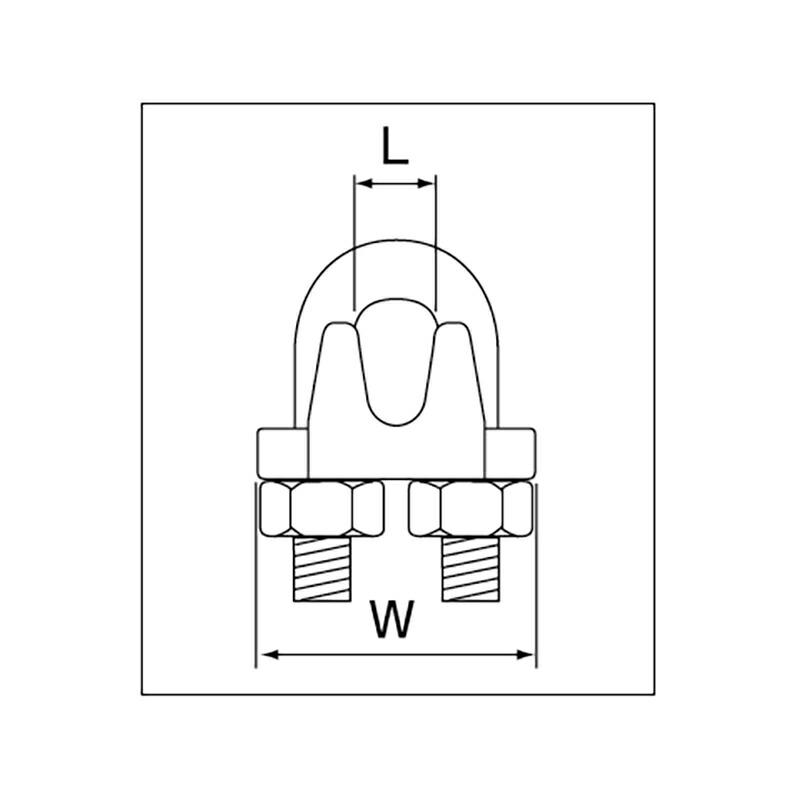 ワイヤークリップ WCS5 W 22mm 穴幅 5.5 mm スリーエッチ HHH 代引不可 |  | 01