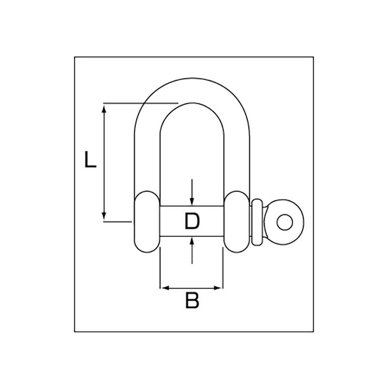 吊具 ネジ シャックル NSS NSS10 使用荷重 3600 kg L 40 mm B 20 mm D 10 mm スリーエッチ HHH 代引不可 |  | 01
