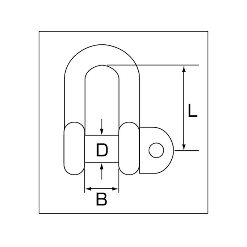 吊具 SC 型 シャックル SCS SCS24 使用荷重 3600 kg L 81 mm B 39 mm D 30 mm スリーエッチ HHH 代引不可 |  | 01