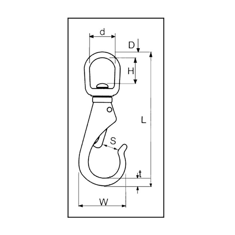吊具 アイスナップ ESS ESS2 使用荷重 40 kg D 6 mm L 100 mm W 35 mm S 12 mm スリーエッチ HHH 代引不可 |  | 01