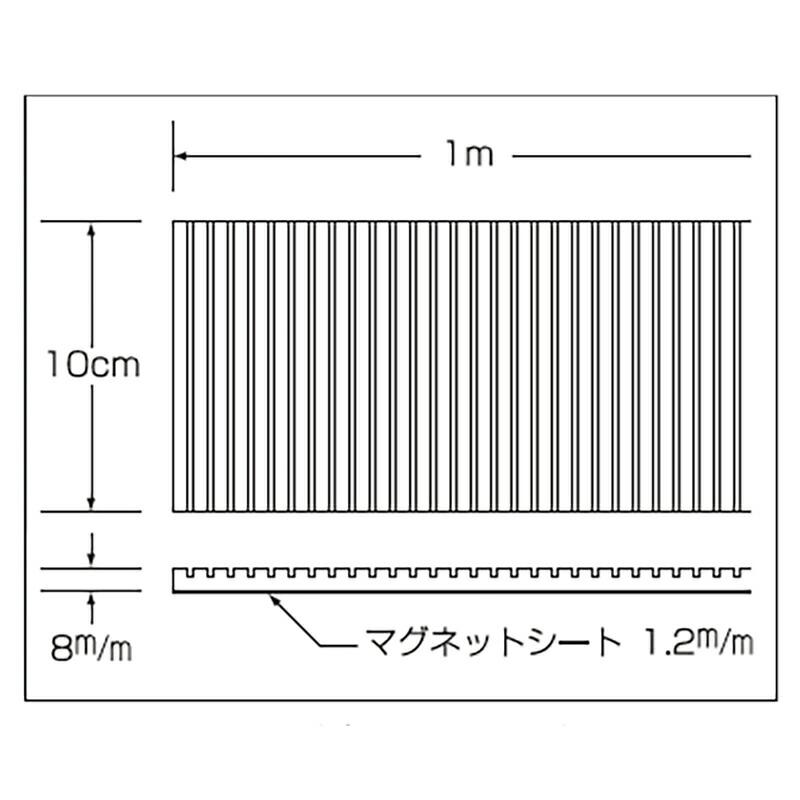 フォークリフト保護カバー (強力マグネットラバー付) FC-L (ラフトップタイプ) 幅10cm×長さ1m 2本 木製品、大理石、墓石等に スリーエッチ HHH 代引不可 |  | 01