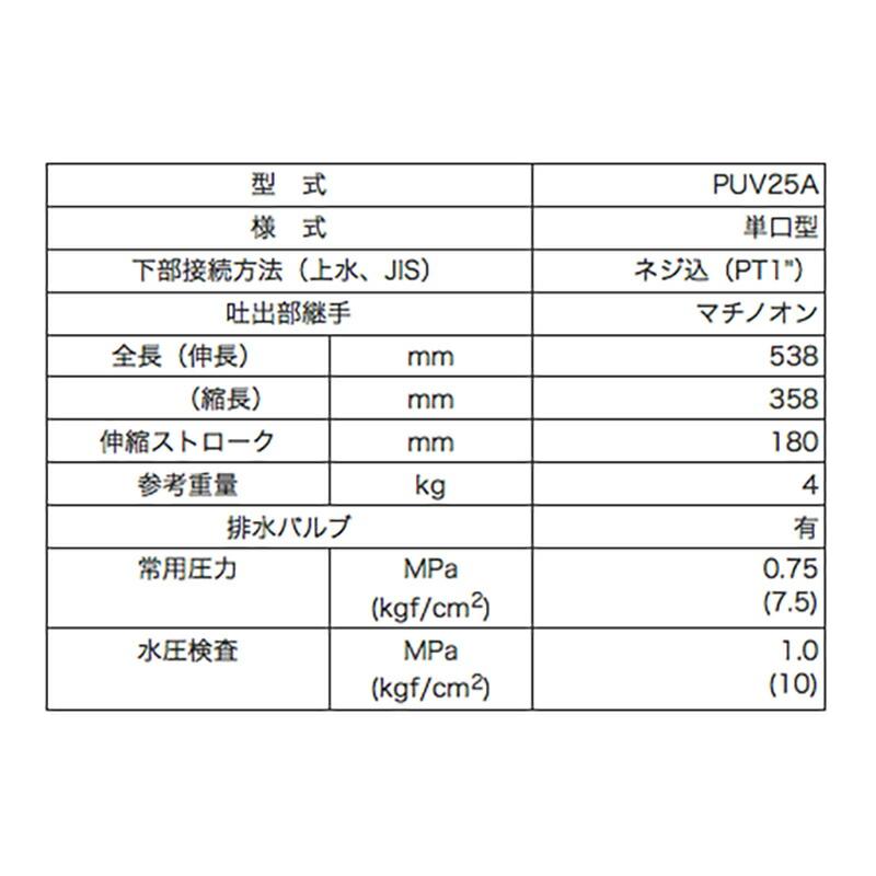 高耐久 金属 農業用 緑化用 地下収納型 PUV取水栓 伸縮回転バルブ PUV25A 1PT ヤンマーアグリジャパン 防J 個人宅配送不可 代引不可 |  | 01